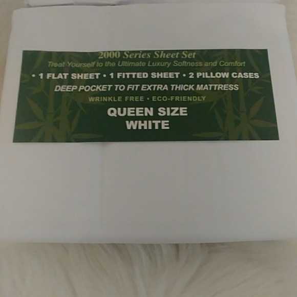 2000 Series Bedding 200 Series White Queen Size Sheet Set Poshmark